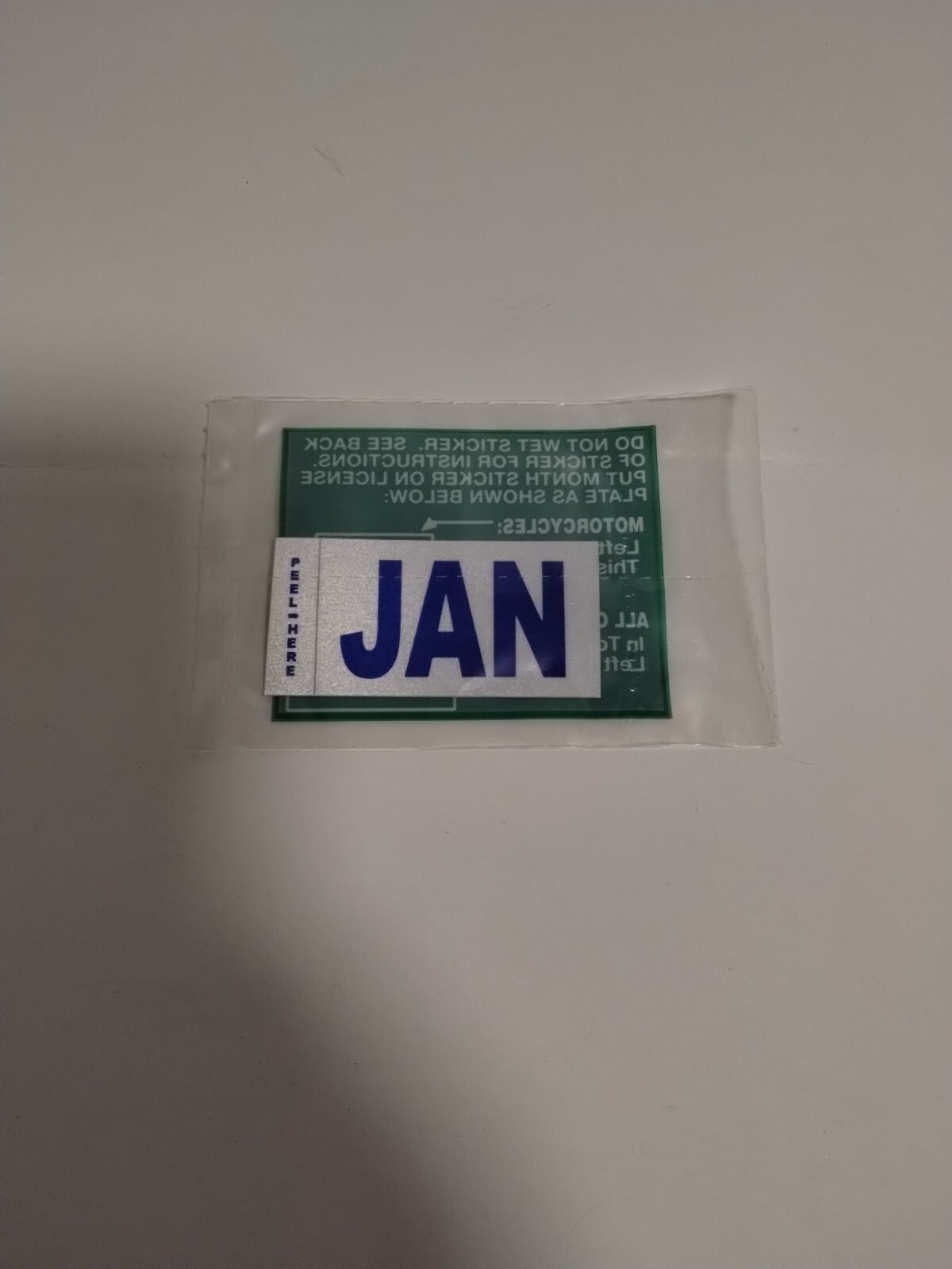 California DMV License Plate Month Sticker January Original Free Shipping