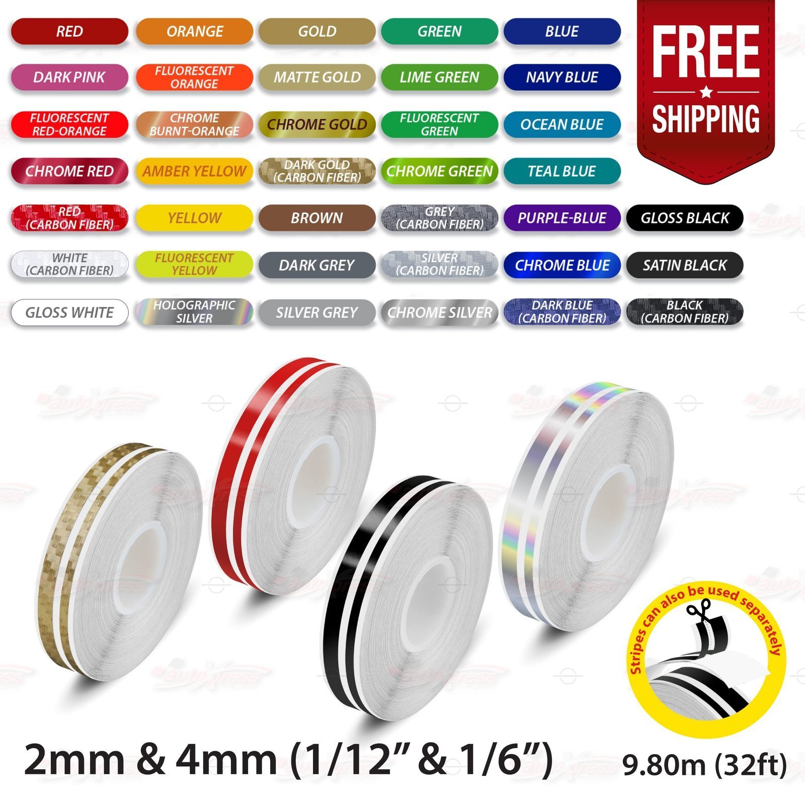 Roll PIN STRIPE Car PinStriping DIY Trim Line Adhesive TAPE Decal Vinyl Stickers