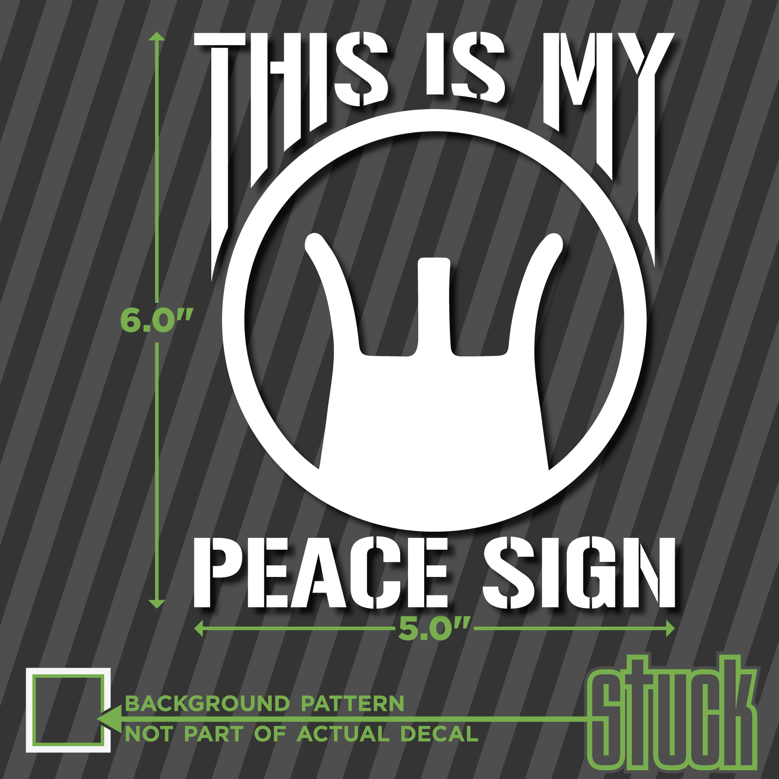 This is my peace sign – 5″ x 6″ – vinyl decal sticker crosshairs aim gun rifle