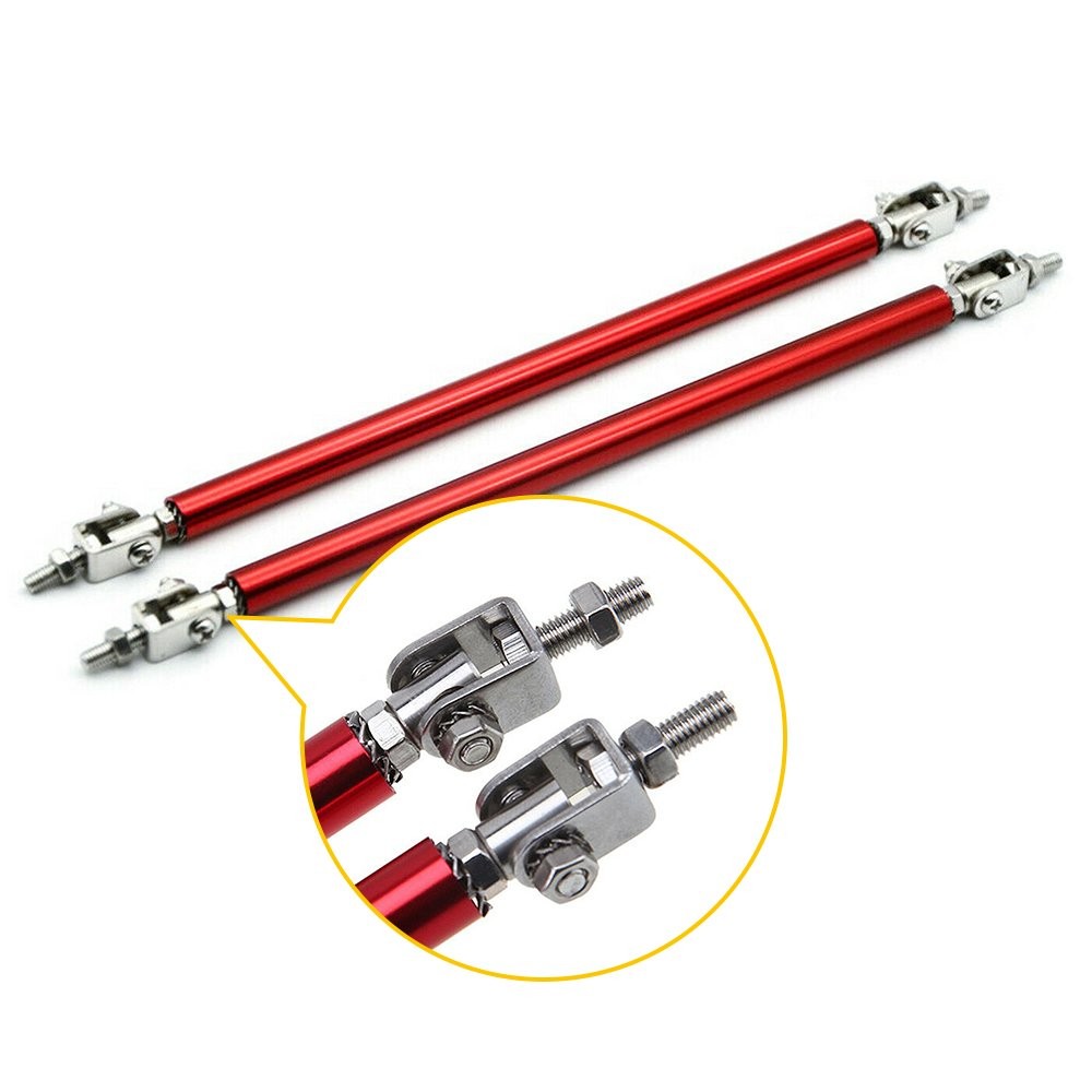 2/4x Universal Adjustable Front Bumper Lips Splitter Strut Rod Tie Support Bar A