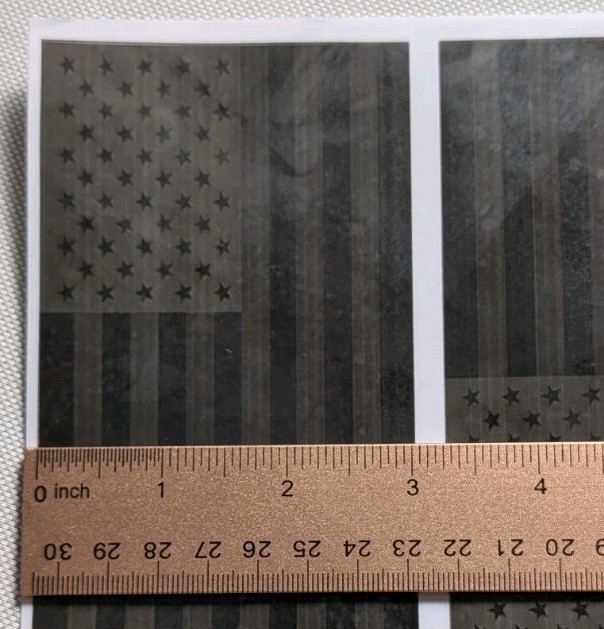 3 Piece Set Two Gray American Flags And One Skull With Blue Eyes