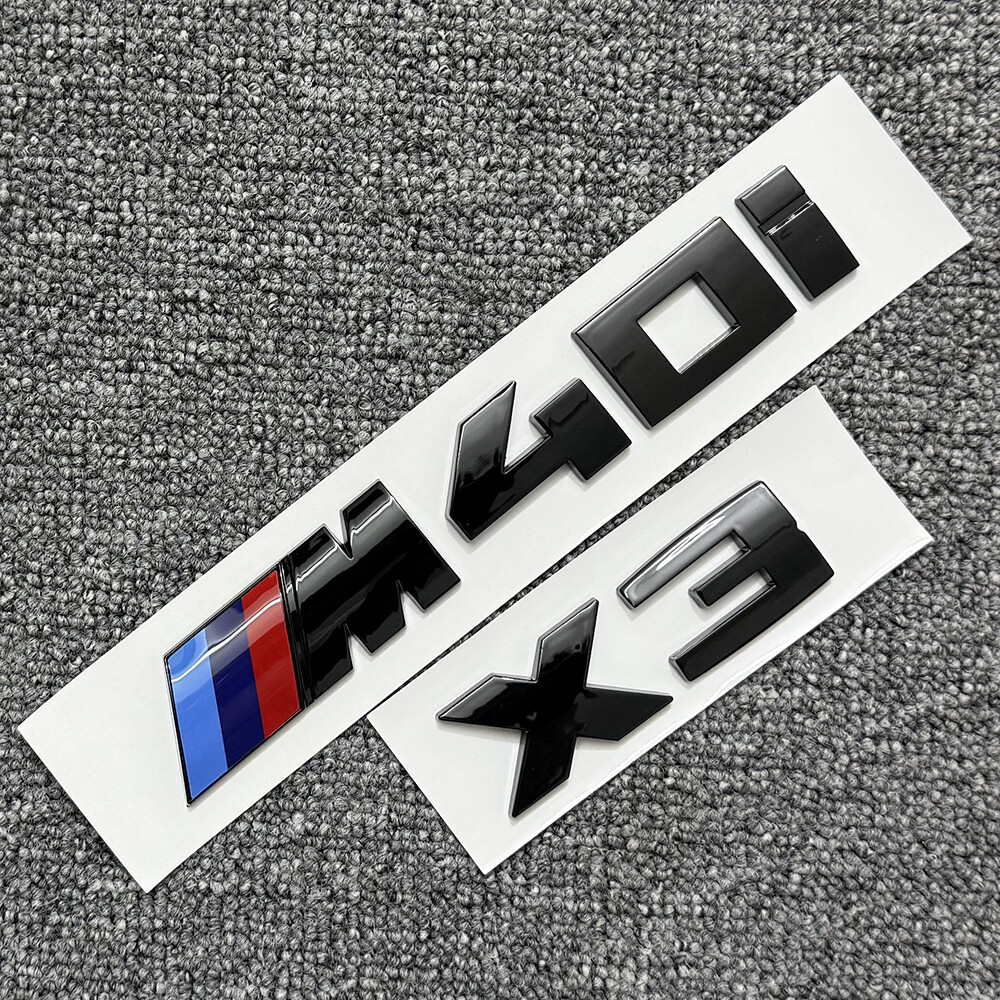 Gloss Black Trunk Emblem For Car X3 M40i G01 Sport Lettering Decal Badge