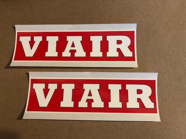 VIAIR Racing Decals Stickers 2PCS 1.75X6″ offroad utv overland bitd powersport