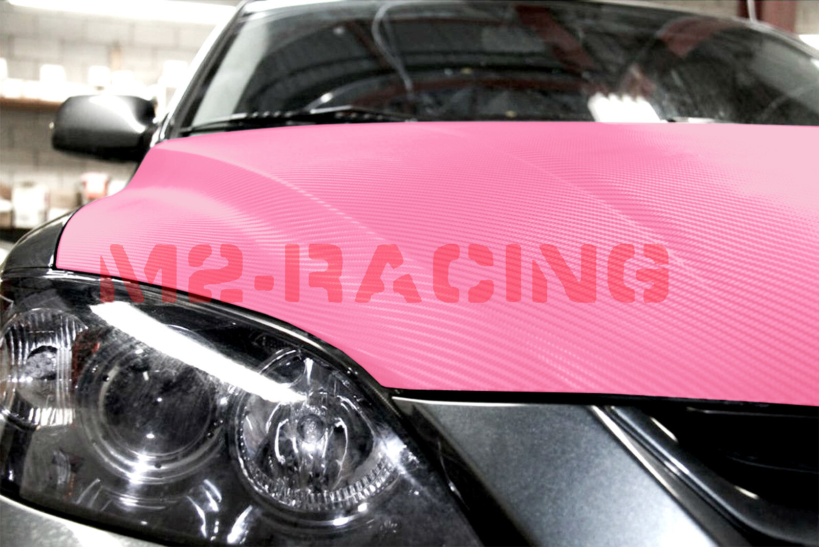 3D Carbon Fiber Pink Texture Matte Vinyl Car Wrap Sticker Decal Film Sheet DIY