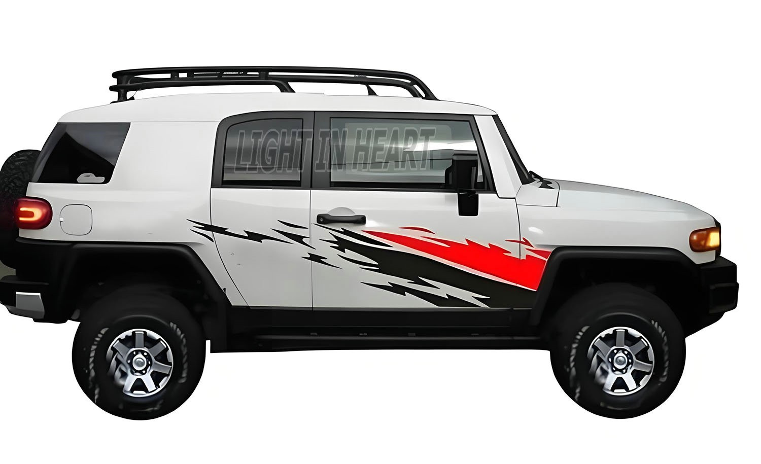 Fit For Toyota FJ Cruiser Distorted Stripe Graphics Decal Car Side Sticker Vinyl