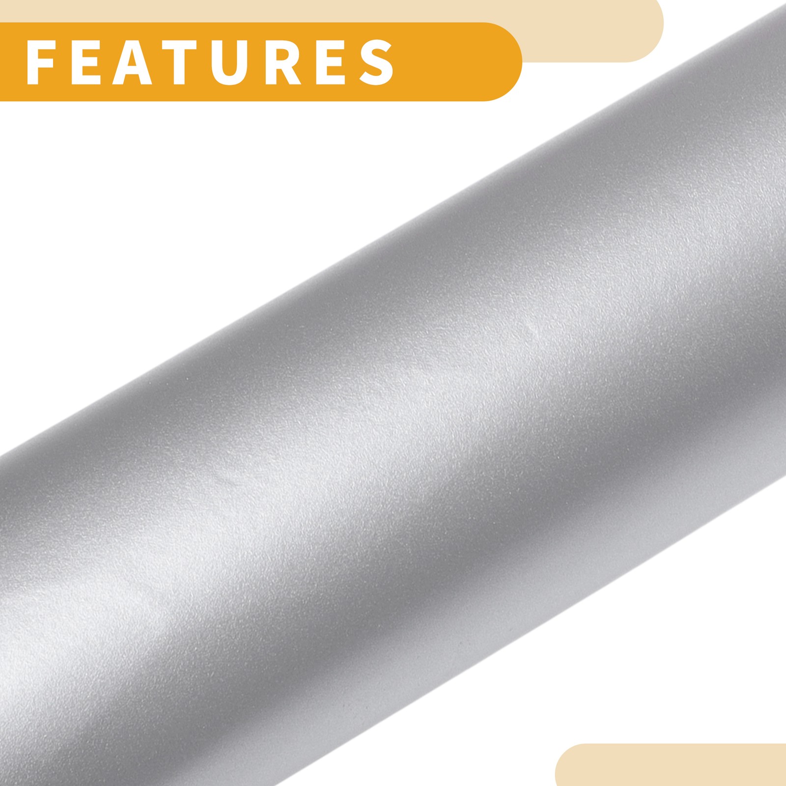 Matte Silver Tone Protective Car Wrap Film 152x152cm 5.5mil 1 Pc Universal