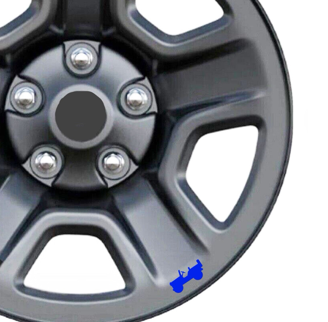 BLUE / ROYAL – Wheel DECAL Vinyl Rim Easter Egg Stickers – Fits Jeep (Set of 6)