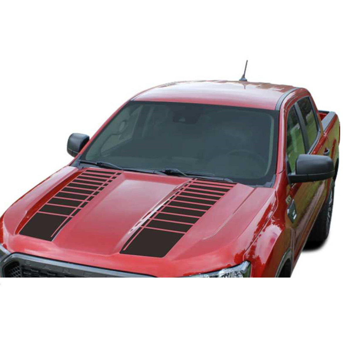 Black Decals DIY Vinyl Stickers Stripe Styling Set For Car SUV Pickup Truck Hood