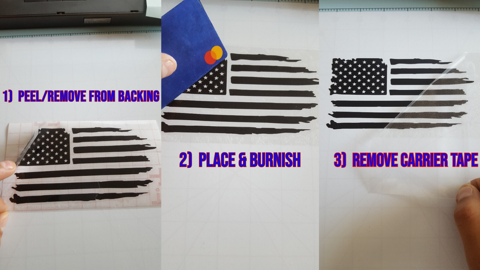 Thin Blue Line American Flag Decal Sticker Cop Truck Car Window Police Officer