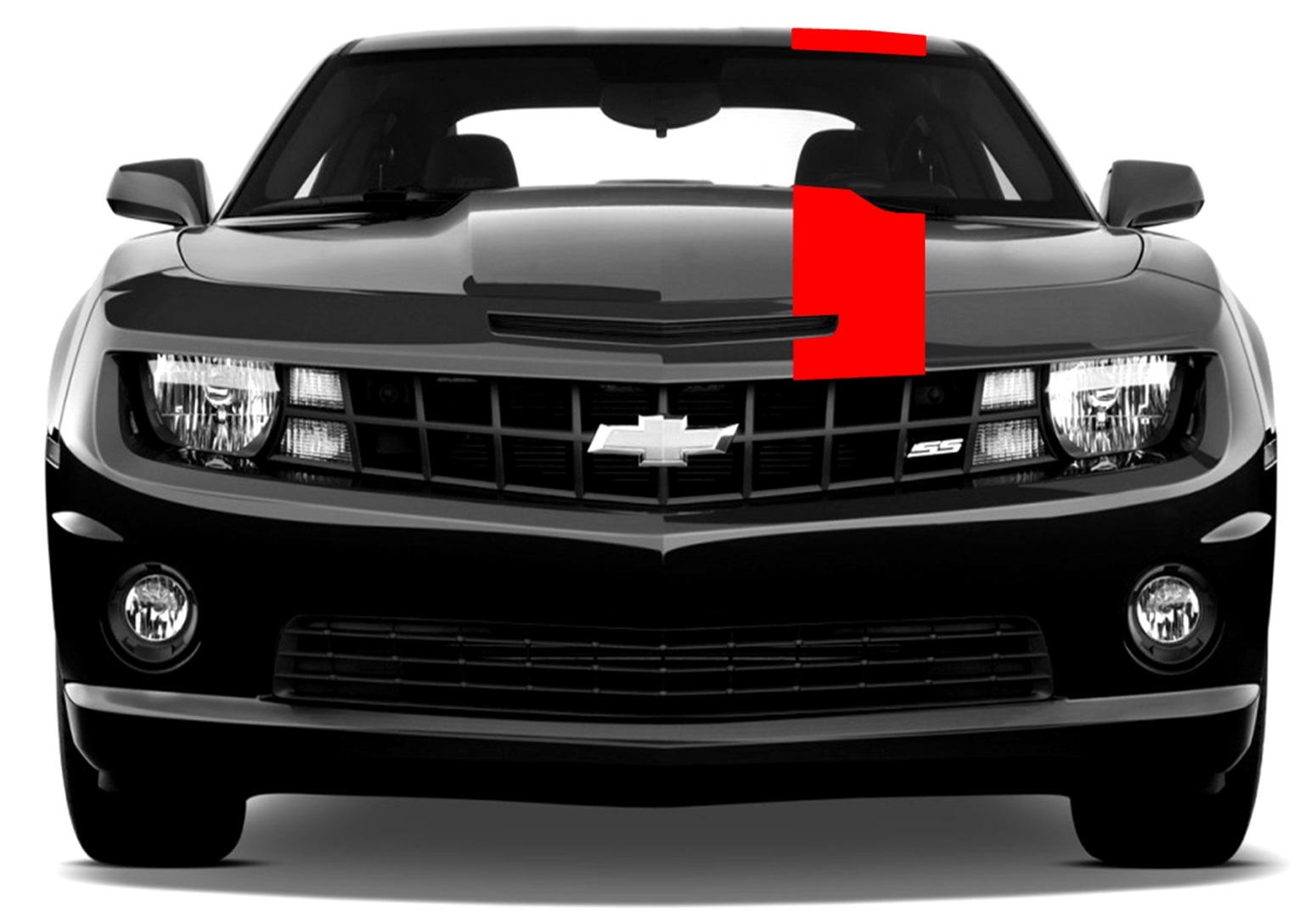 NEW Chevy CAMARO Single 8″ Rally Car RACING STRIPES Gloss Red vinyl Decal