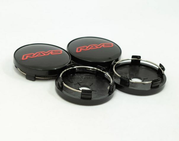 4pcs 60 mm for RAYS Black Red Alloy Wheel Center Caps Hub Caps Rim Caps Rim TE37
