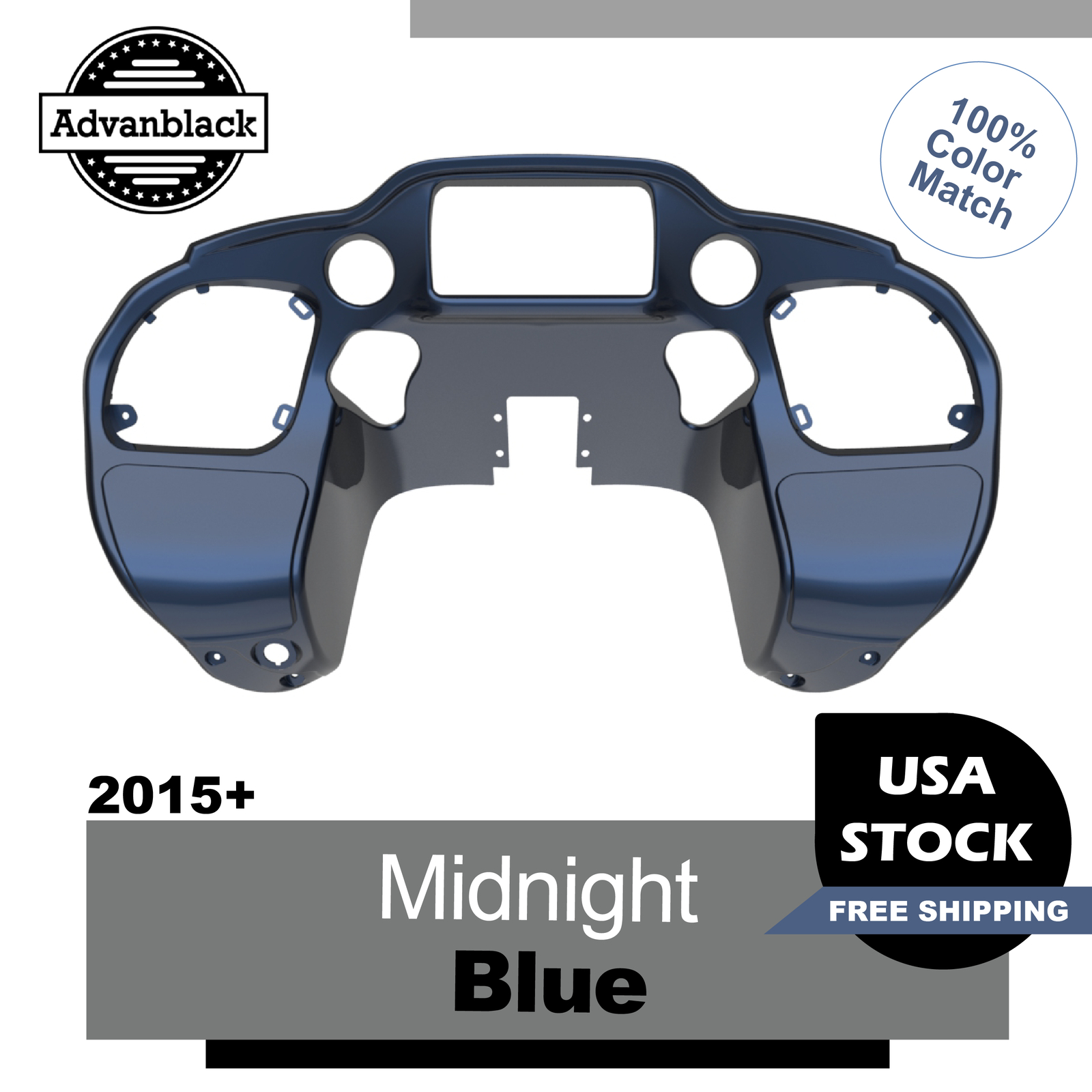 Midnight Blue Inner Fairing Glove Box Doors For 15+ Harley Road Glide FLTRX