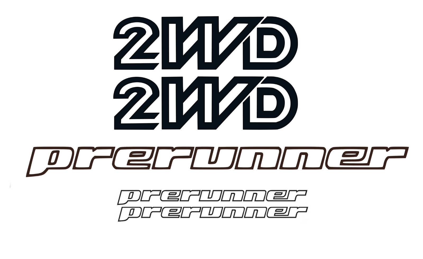VW 2WD PRERUNNER Decal Sticker set 1986-91, Volkswagen, Vanagon