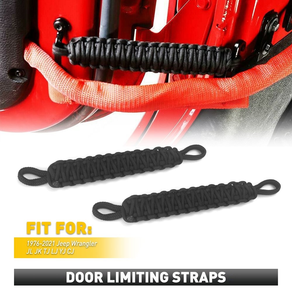 2/4X Duty Straps Door Heavy Limiting for 1976-2021 Jeep Wrangler JL TJ JK LJ YJ