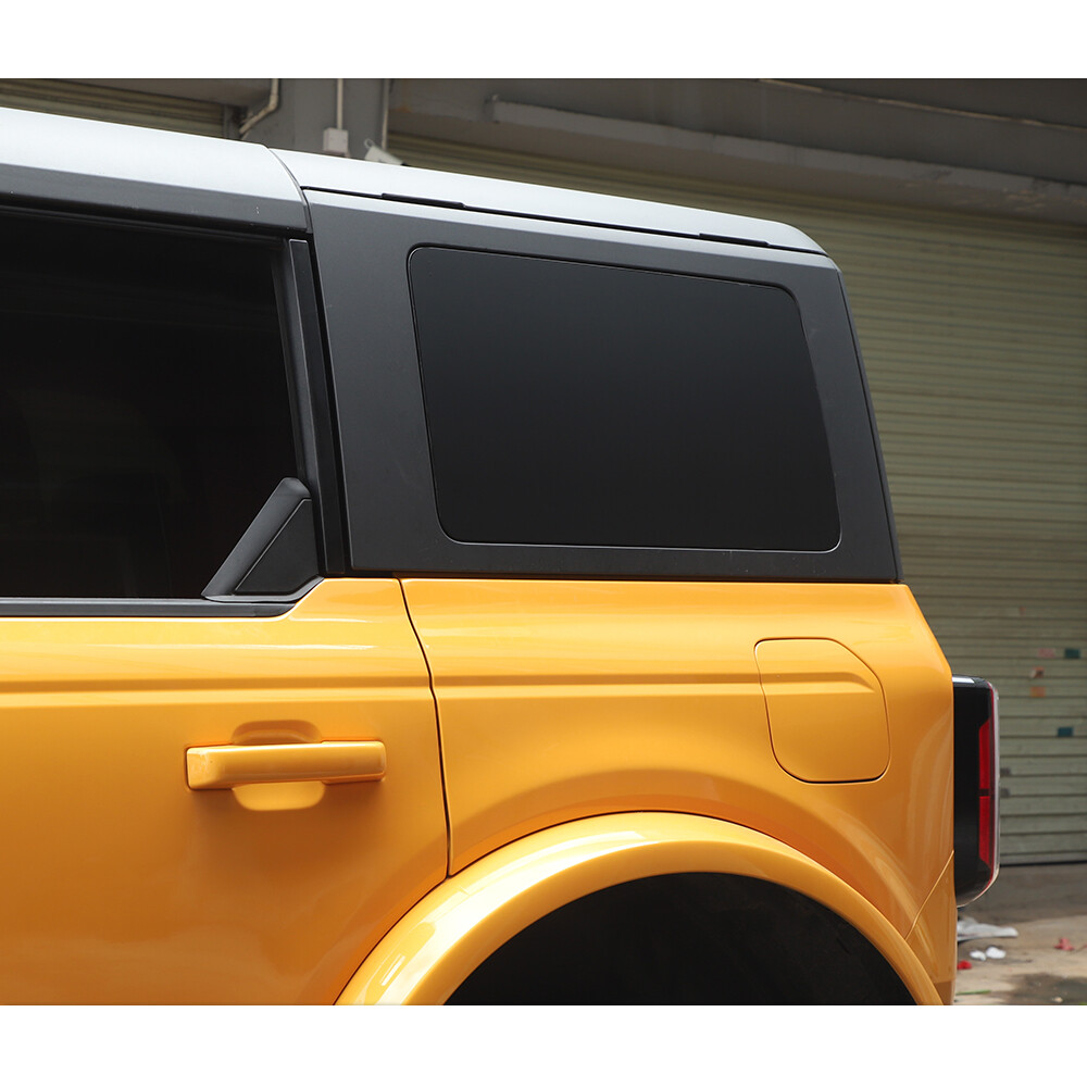 2PCS Full Black Rear Window Sticker Decal Trim Exterior Fit for Bronco 2021+