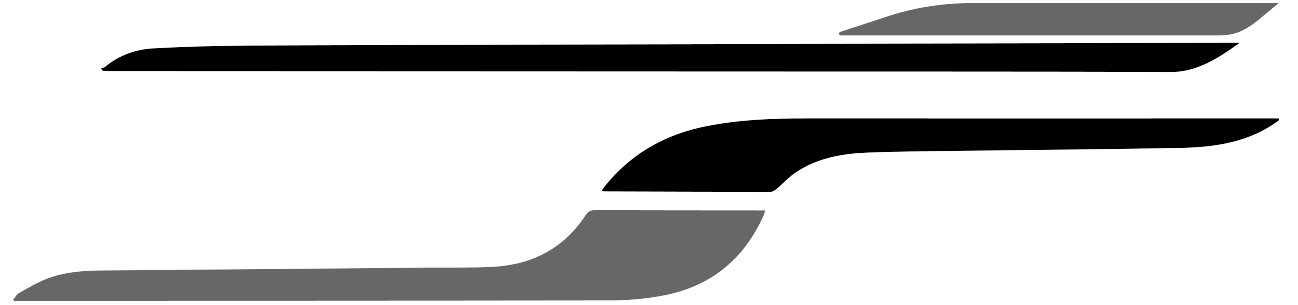 Two-Colour Sleek Side Stripes Graphics Kit – Universal Vinyl Decals for LWB Van