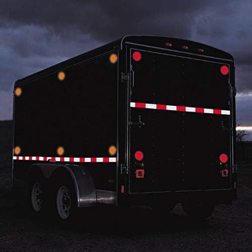 4pcs Rectangle 2×3″ High Visibility Reflective Stick-On Reflector For Trailer
