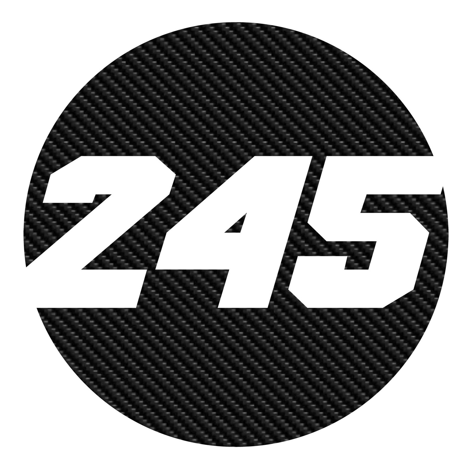Custom Round Racing Number Carbon Fiber Vinyl Sticker Decals x2 Show Paint Color