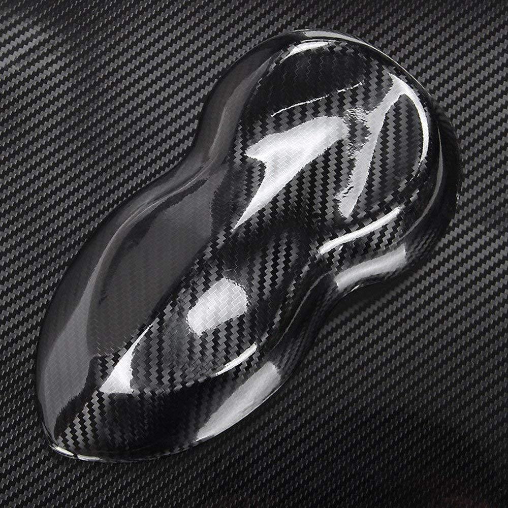 5D Premium HIGH GLOSS Black Carbon Fiber Vinyl Wrap Bubble Free Air Release