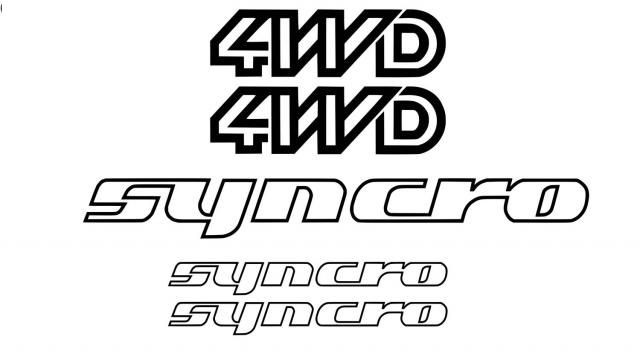 VW 4WD SYNCRO Decal Sticker set 1986-91, Volkswagen, Vanagon