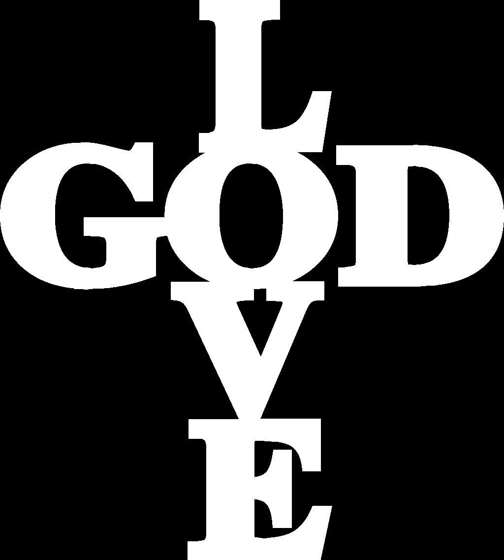 God & Love Shaped like a Cross Vinyl Car Truck Bumper Sticker Decal US Seller