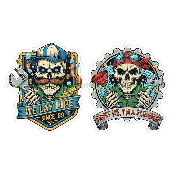 Plumber Plumbing Vinyl Decal Sticker Funny Trade Trust Me 2 pack C