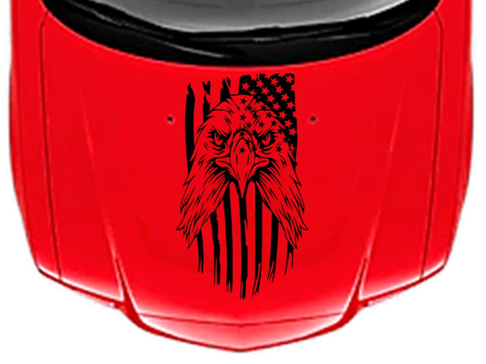NEW Eagle Flag USA Hood Door Vinyl Decal Racing Stripes (Fits CHARGER)