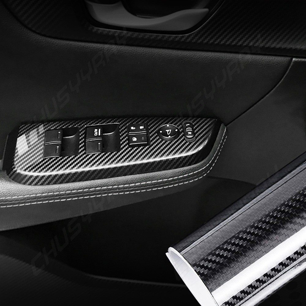 1-PC 5D Real Carbon Fiber Vinyl Wrap Sheet, High Gloss Finish for Auto Exterior