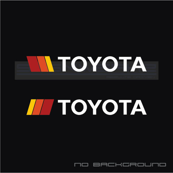 Retro Toyota Stripe decals Classic Left Right Pair