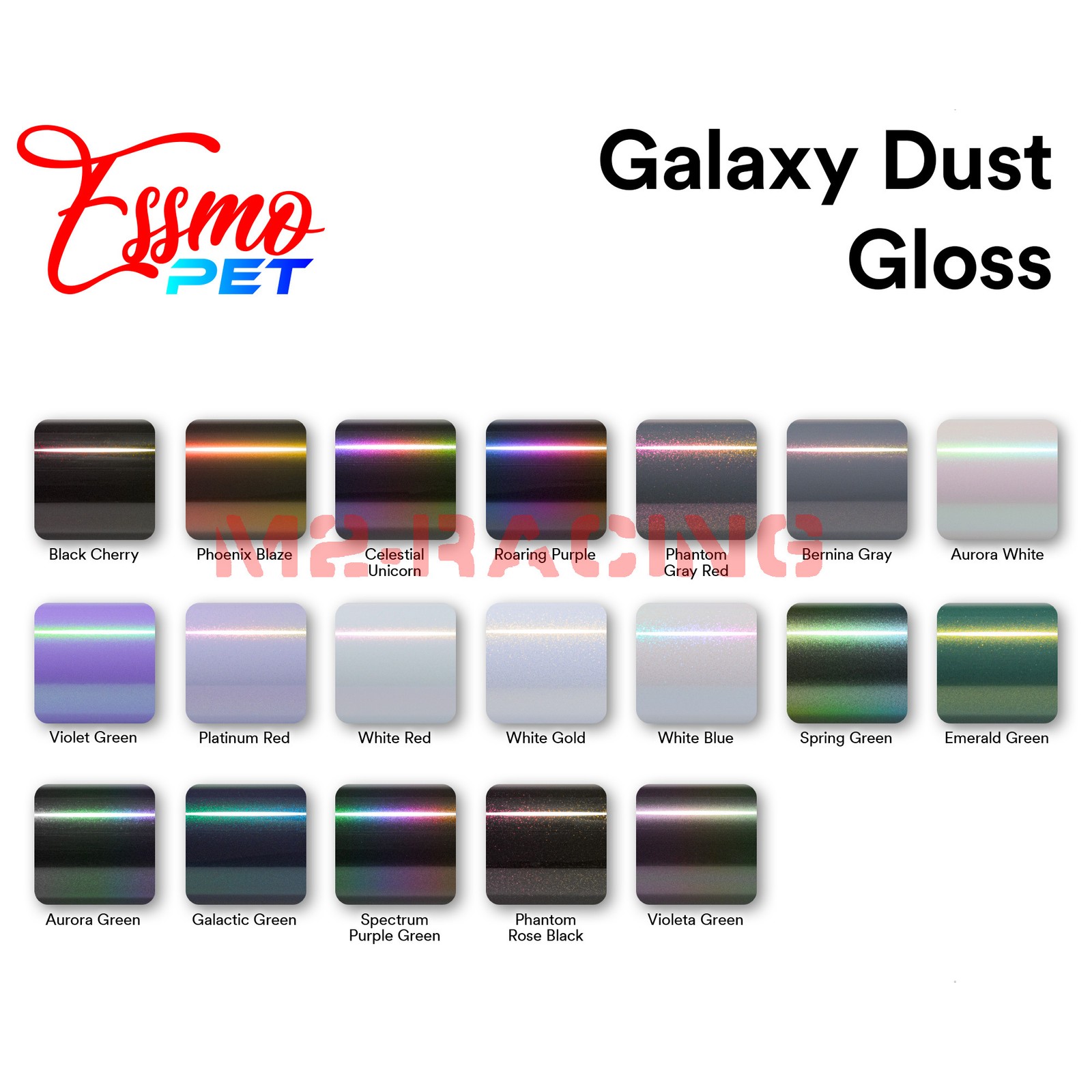 ESSMO PET Galaxy Dust Gloss Bernina Gray Auto Car Vinyl Wrap Decal Sticker