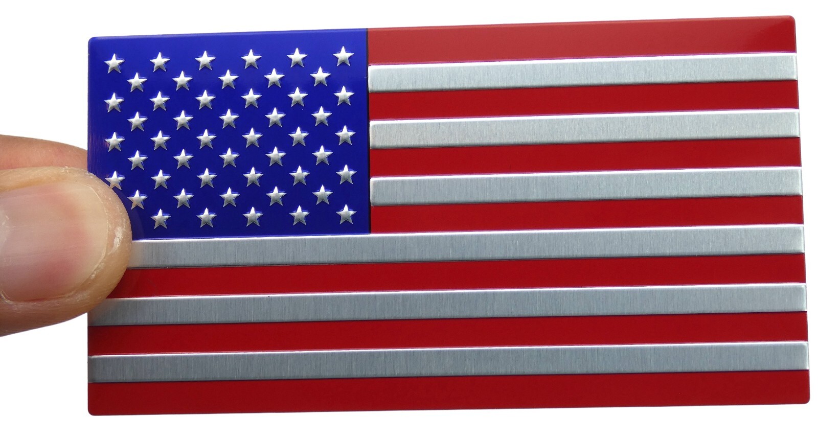 ALUMINUM American Flag Decal Sticker Car, Motorcycle, SUV, Truck, Patriotic