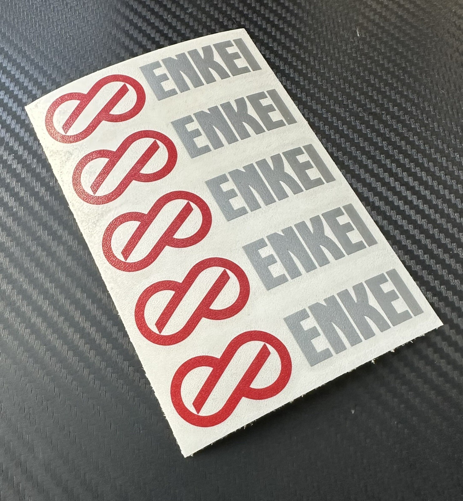 5 Enkei Logo Vinyl Decals Stickers for Spokes of Wheels Rims You Pick Colors