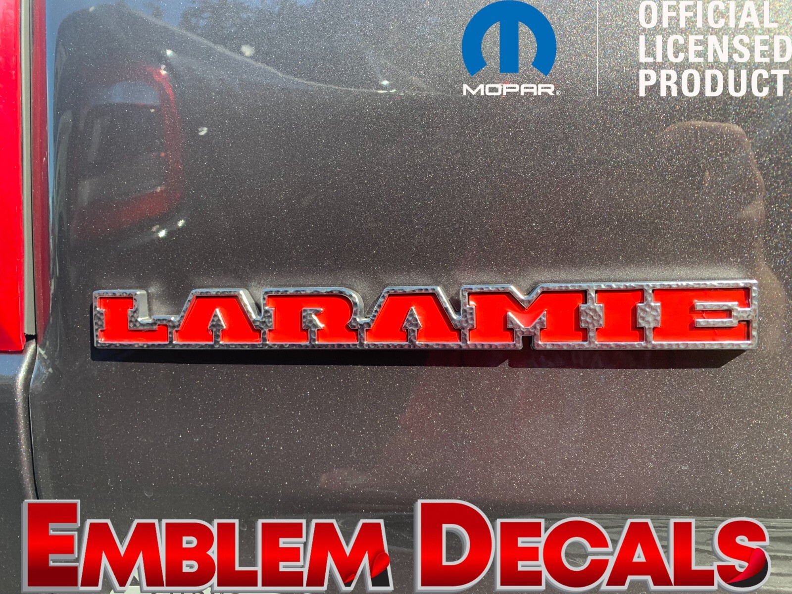 Ram 1500 DT “LARAMIE” Emblem Decal Overlay Decal 2019 2020 2021 2022 2023 2024