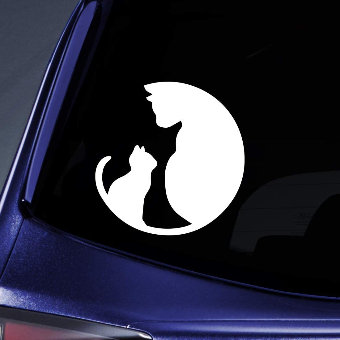 Kitten Cat Family White Vinyl Graphic Decal – Car Truck Windows Decal vehicle