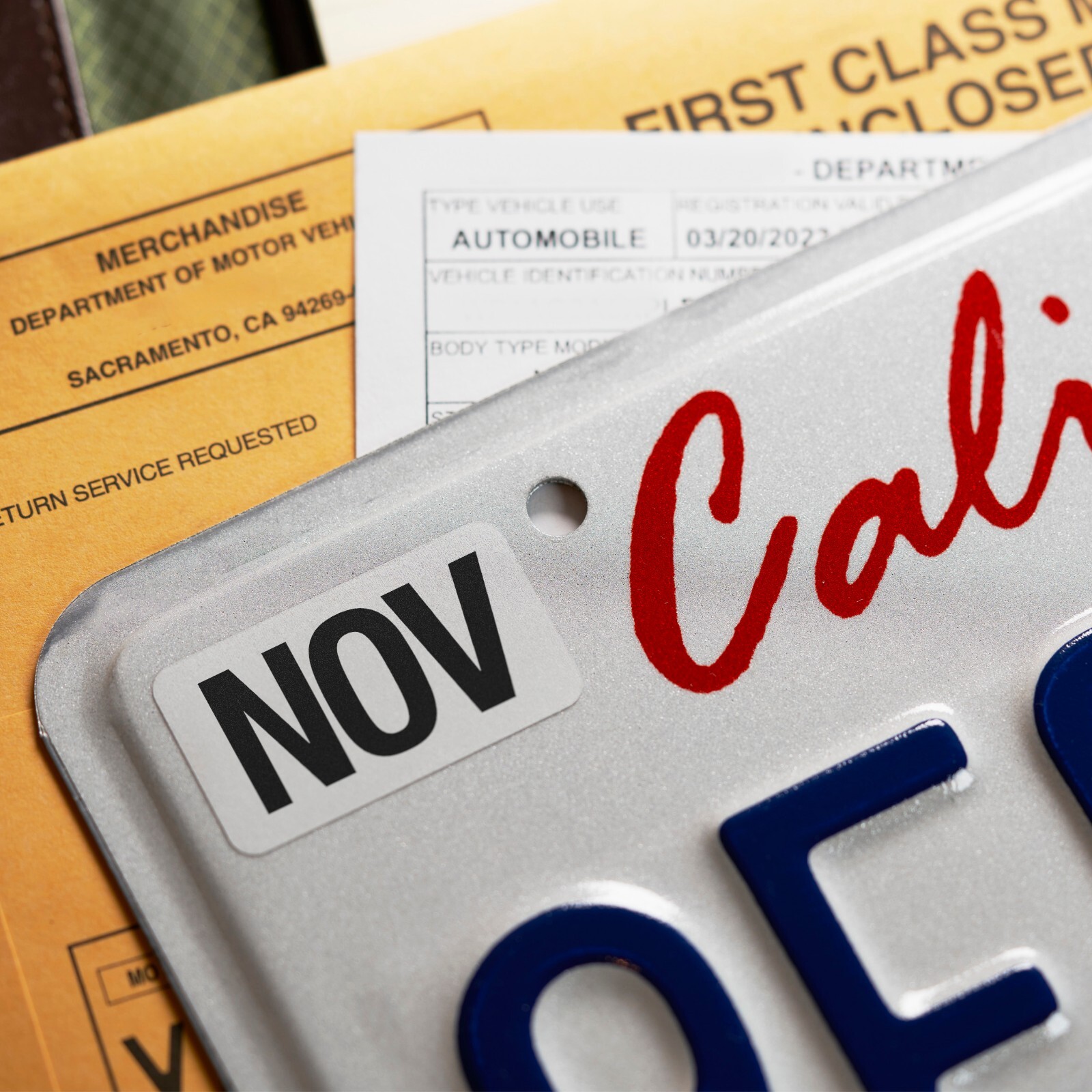 NOVEMBER California License Plate NEW 2025 Month Sticker – DMV Registration Tag