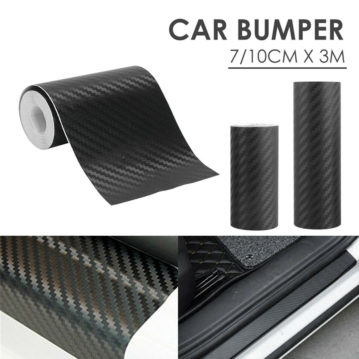 Car Door Body Carbon Sticker Fiber Protector Sill Scuff Cover Anti Scratch Strip
