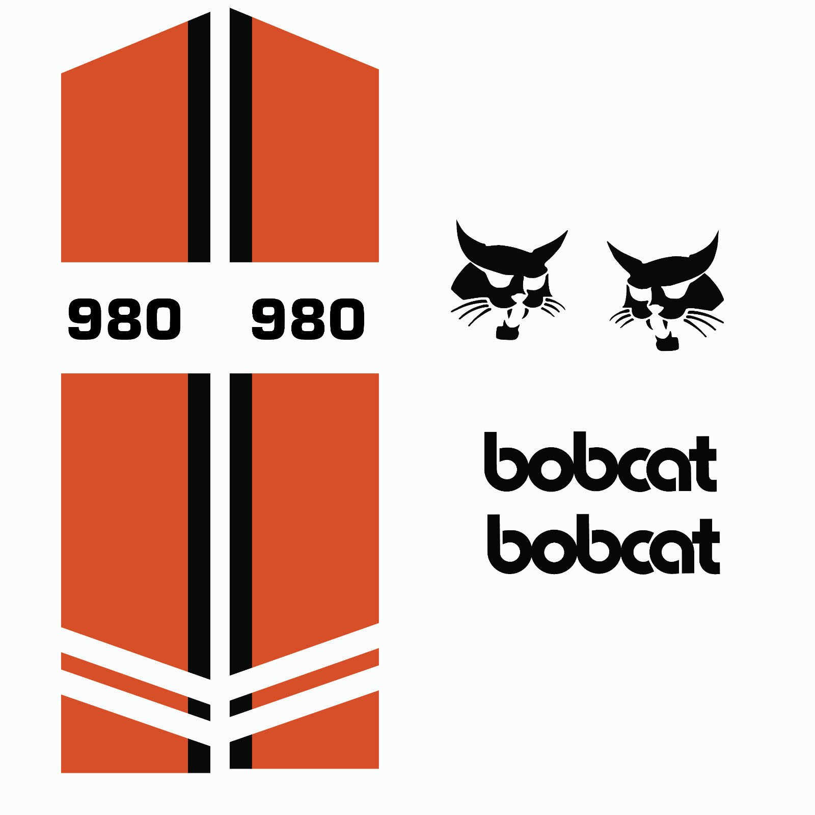 Fits Bobcat 980 Decals Stickers kit Repro Aftermarket Decal kit Premium Vinyl