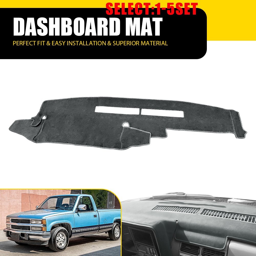 For Chevrolet C1500 C3500 K1500 K2500 K3500 88-94 Gray Dashboard Cover Mat 1-5X