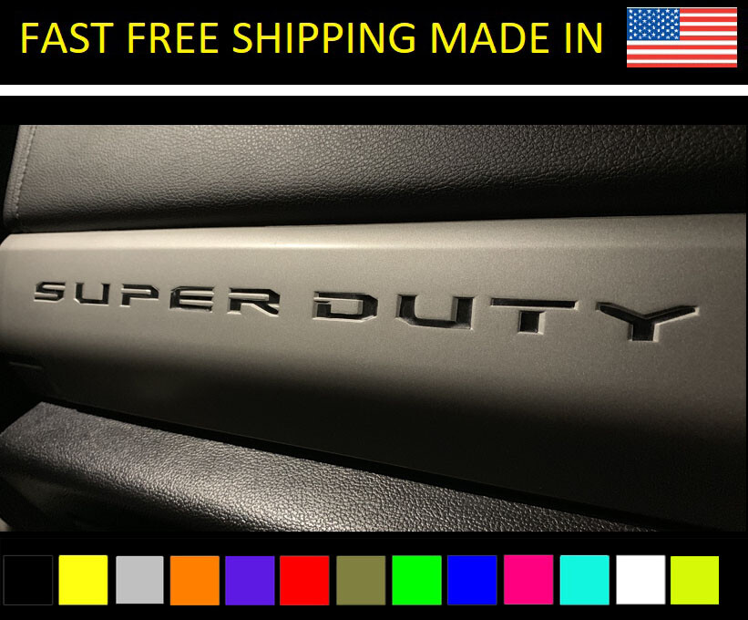 Super Duty Letter Insert Decals Dash F250 F350 glovebox inlay 2017-2023 stickers