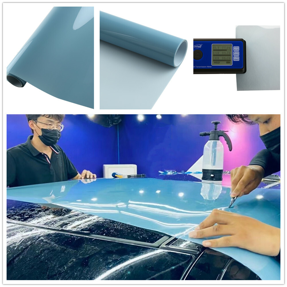 10mil Blue Car Sunroof PPF Car Sunroof Window Vinyl DecalsTPU Vehicles Sticker