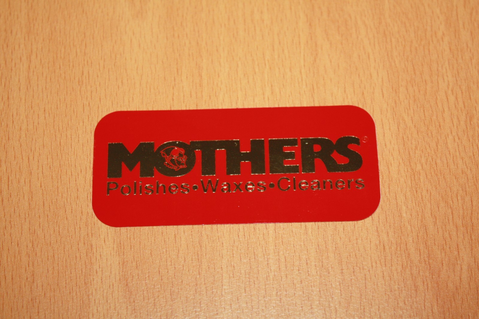 Mothers Polishes – Racing / Sticker / Decal – Color: Red / Size: 3.50″ x 1.50″