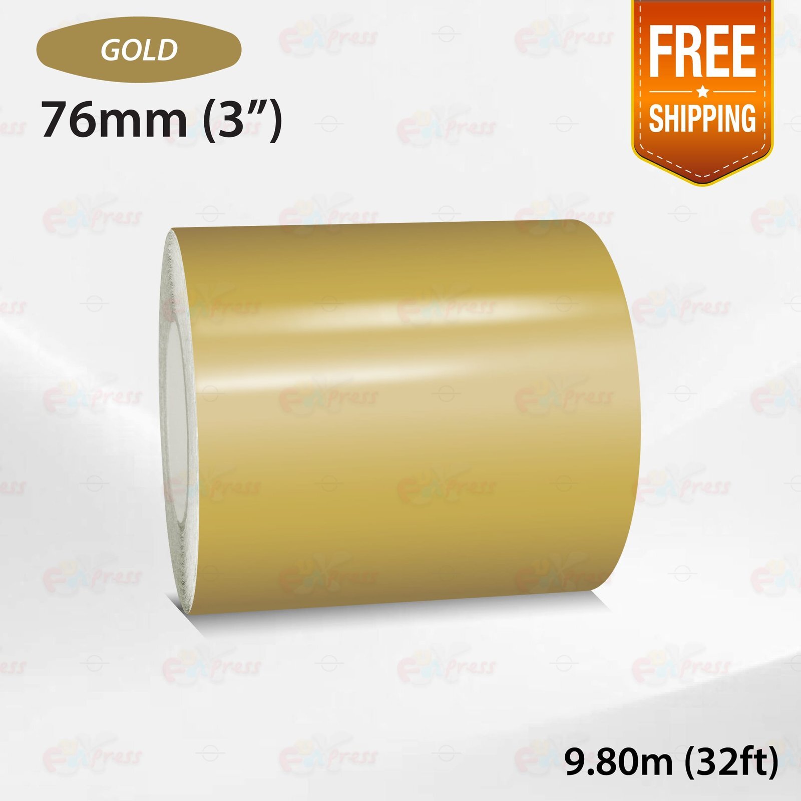 GOLD 3″ 76mm Roll PIN STRIPE Car Model Bike Streamline TAPE Decal Vinyl Sticker