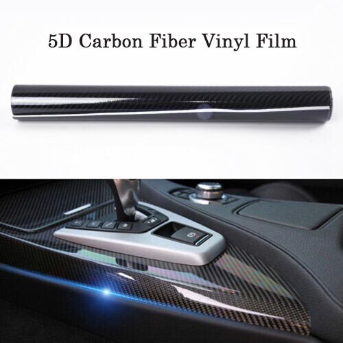 5D Waterproof Carbon Fiber Vinyl Car Wrap Sheet Roll Film Sticker Decal Paper US
