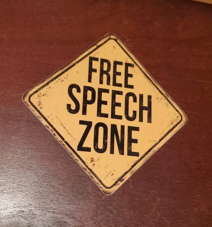 FREE SPEECH STICKERS (3) FREE SPEECH ZONE Made in USA 🇺🇸