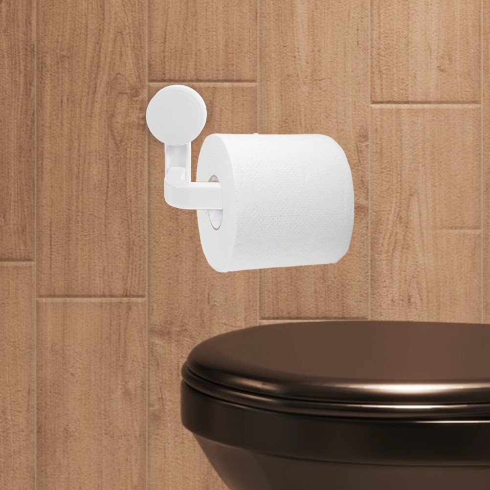 Suction Cup Paper Roll Holder for Bathroom Wall Mount Towel Rack Design