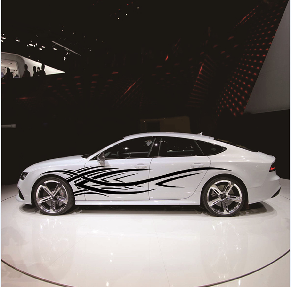 Vinyl Decal Flame Graphics Racing Stripe Stickers For Car Side Body Door Fender