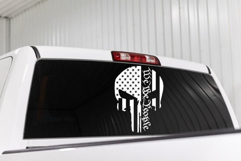 Punisher We the People Car Window Vinyl Decal America Sticker