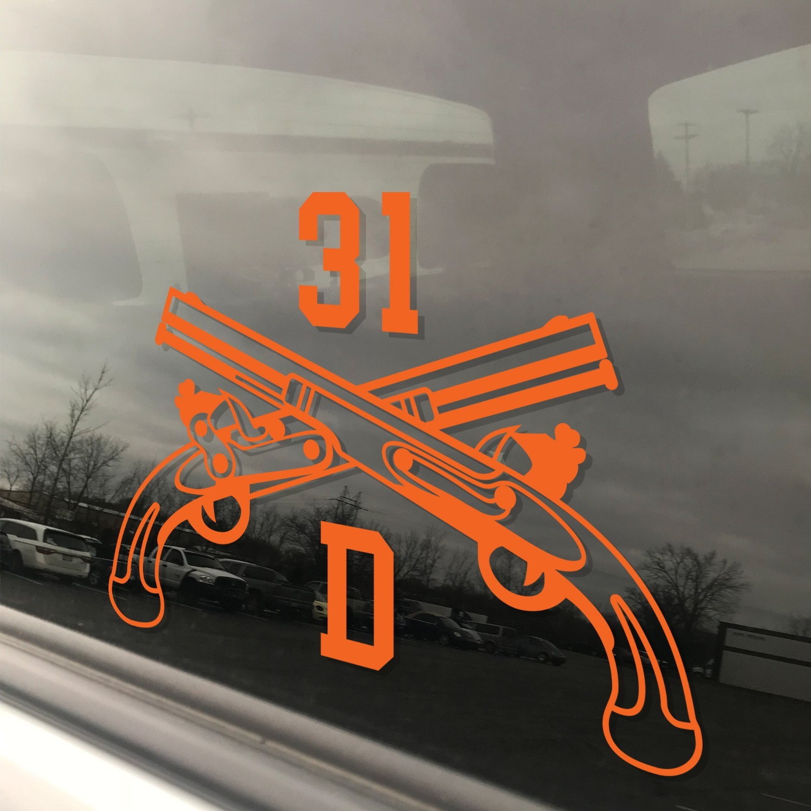 Army MOS 31D CID Special Agent Crossed Pistols Insignia Decal 3″ x 5.5″
