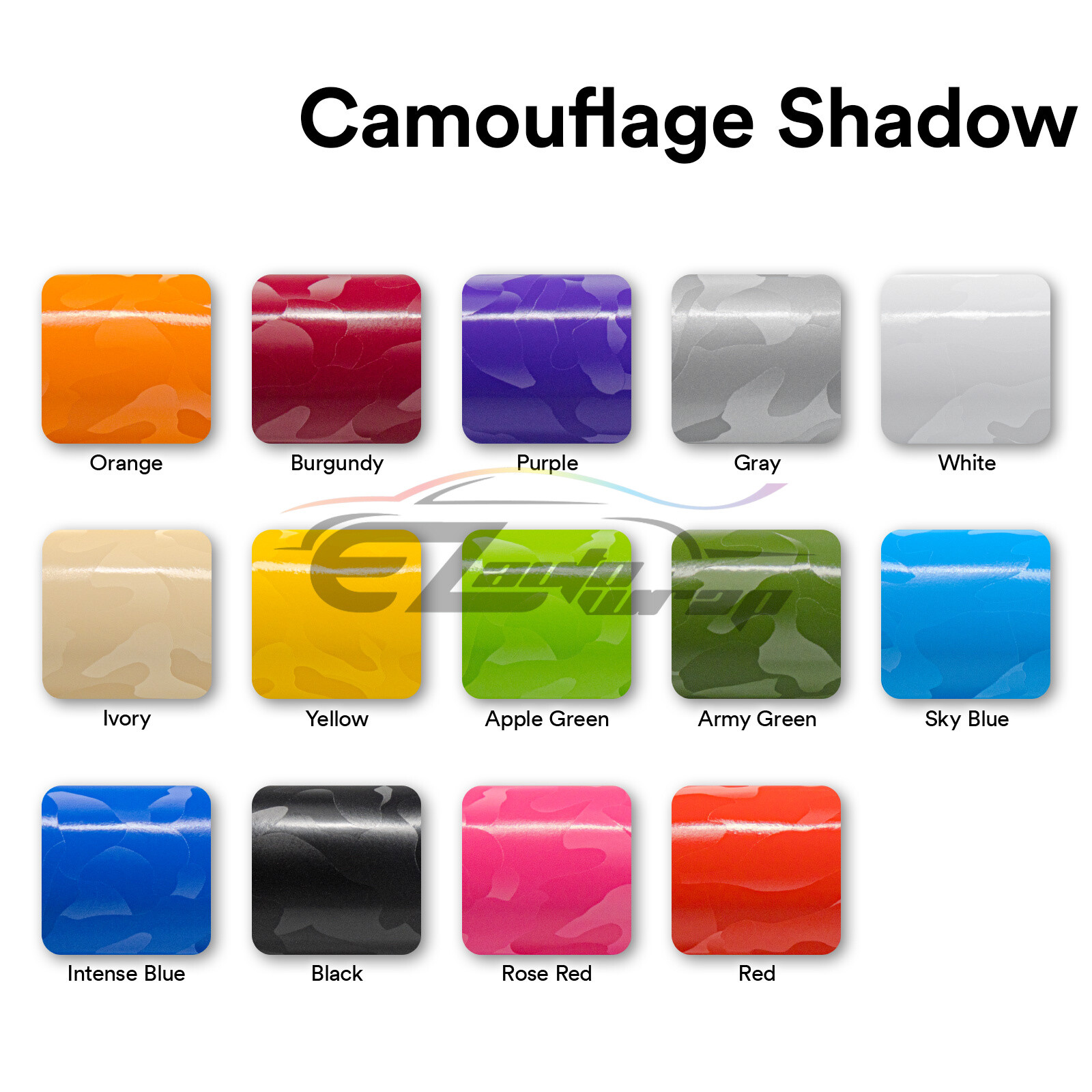 Camouflage Shadow Yellow Camo Pattern Car Vinyl Wrap Decal Sticker Sheet Film