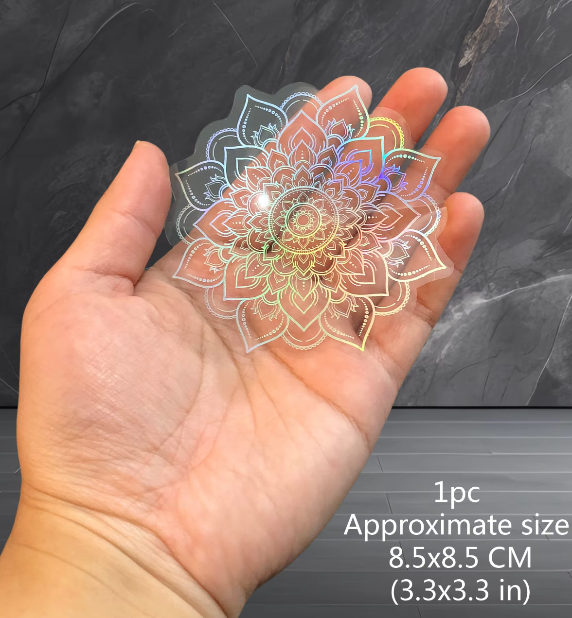 10pcs Holographic Glitter Stickers/Transparent Waterproof Decal/Laptop Phone Car